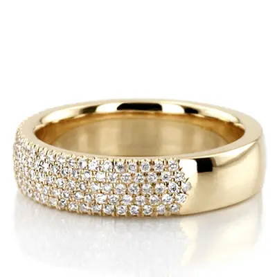 14K white gold Elegant Micro Pave Set Woman Anniversary Band (3/4 ct. tw.) - alternate view 5 thumbnail