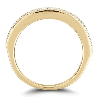 14K white gold Channel Set Round Cut Diamond Wedding Band (0.25 ct. tw.) - alternate view 5 thumbnail