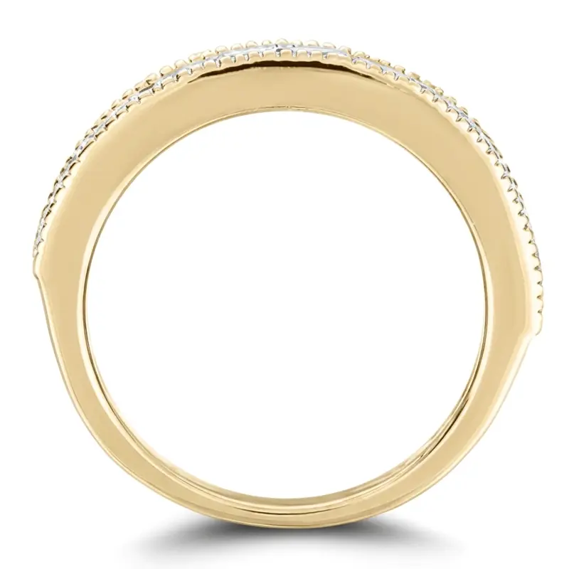 14K white gold Channel Set Round Cut Diamond Wedding Band (0.25 ct. tw.) - alternate view 5