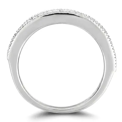 14K white gold Channel Set Round Cut Diamond Wedding Band (0.25 ct. tw.) - alternate view 6 thumbnail