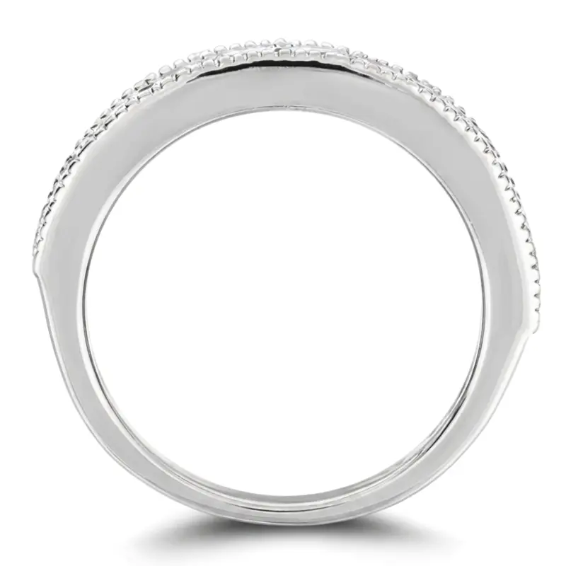 14K white gold Channel Set Round Cut Diamond Wedding Band (0.25 ct. tw.) - alternate view 6