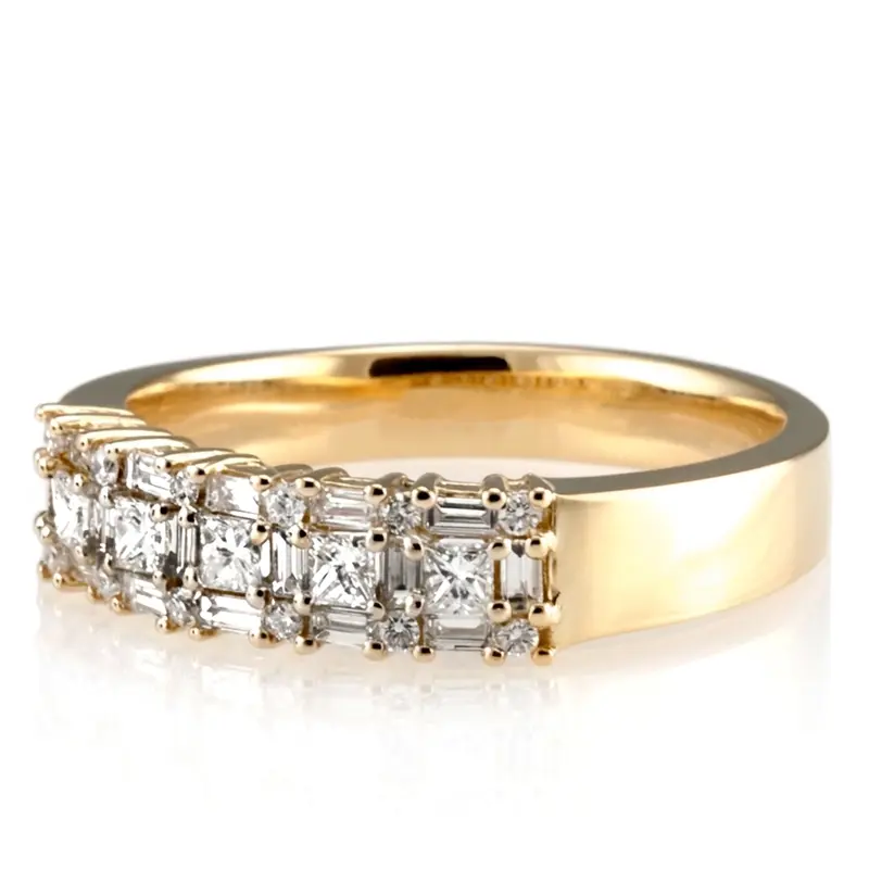 14K white gold Multi-Shape Prong Set Fancy Women Anniversary Ring (1 1/4 ct. tw.) - alternate view 4