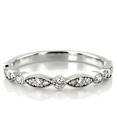 14K white gold Petite Stackable Diamond Band (1/4 ct. tw.) - main view thumbnail