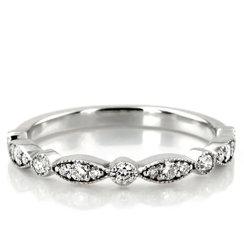14K white gold Petite Stackable Diamond Band (1/4 ct. tw.) - main view