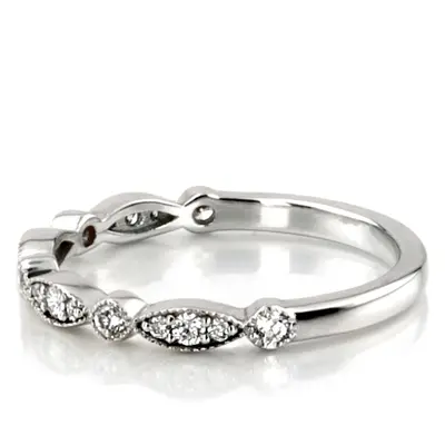 14K white gold Petite Stackable Diamond Band (1/4 ct. tw.) - alternate view 5 thumbnail