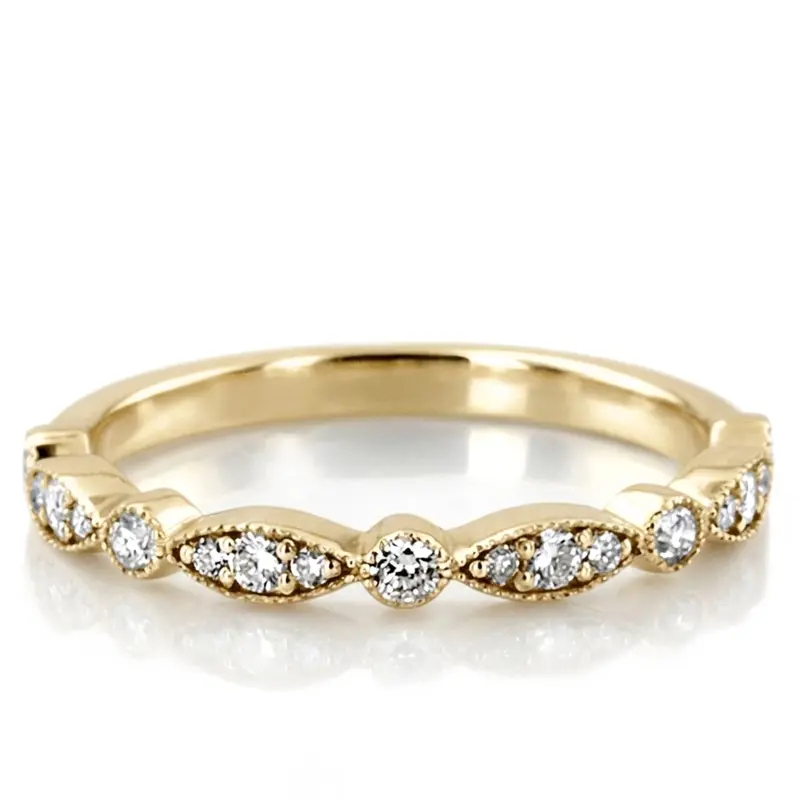 14K white gold Petite Stackable Diamond Band (1/4 ct. tw.) - alternate view 2