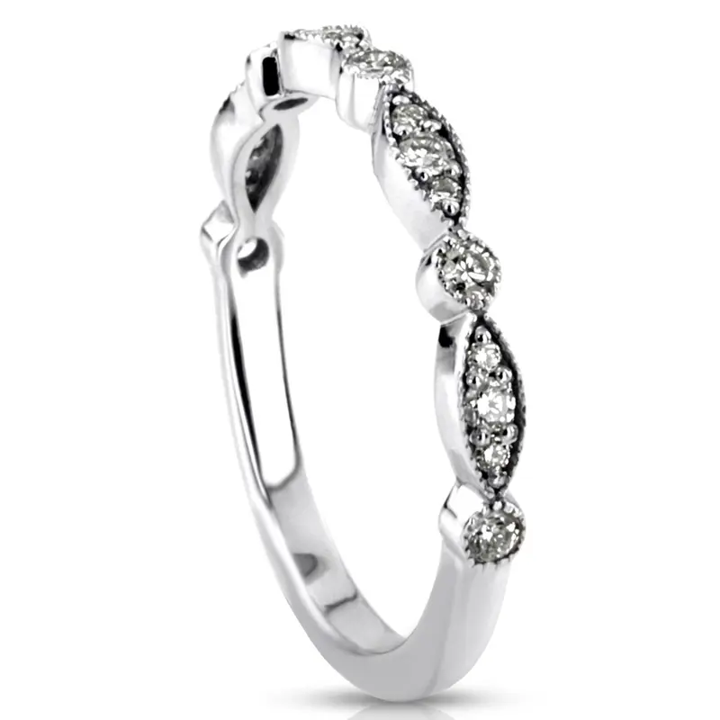 14K white gold Petite Stackable Diamond Band (1/4 ct. tw.) - alternate view 6