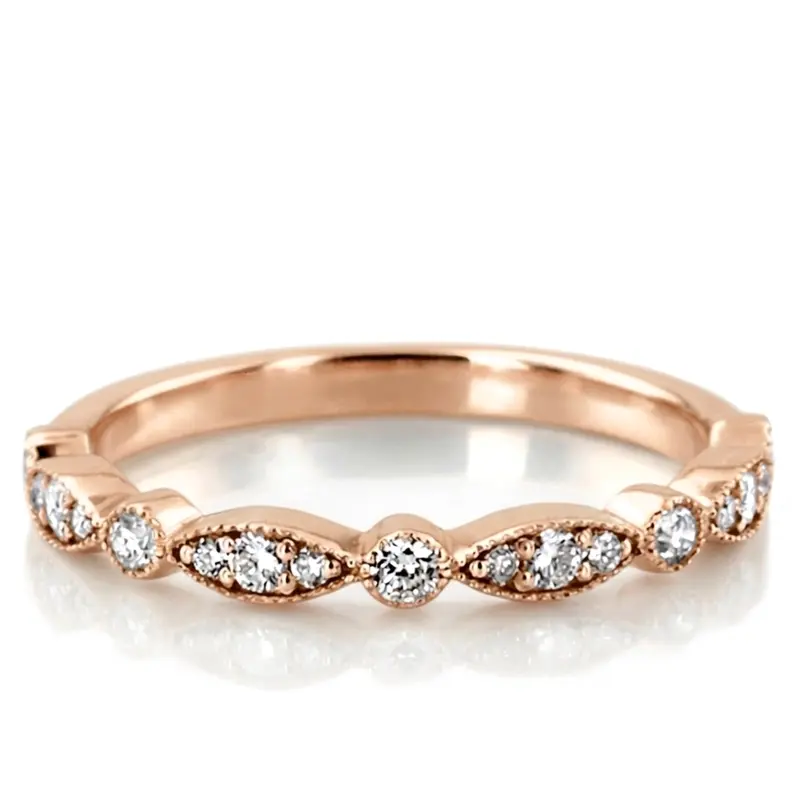14K white gold Petite Stackable Diamond Band (1/4 ct. tw.) - alternate view 3