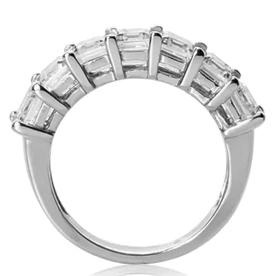 14K white gold Emerald Cut Diamond Seven Stone Ring (1 3/4 ct. tw.) - alternate view 3 thumbnail