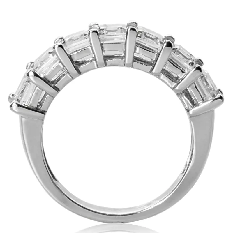 14K white gold Emerald Cut Diamond Seven Stone Ring (1 3/4 ct. tw.) - alternate view 3