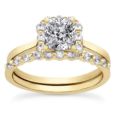 14K white gold Matching Diamond Band (0.2 ct. tw.) - alternate view 3 thumbnail