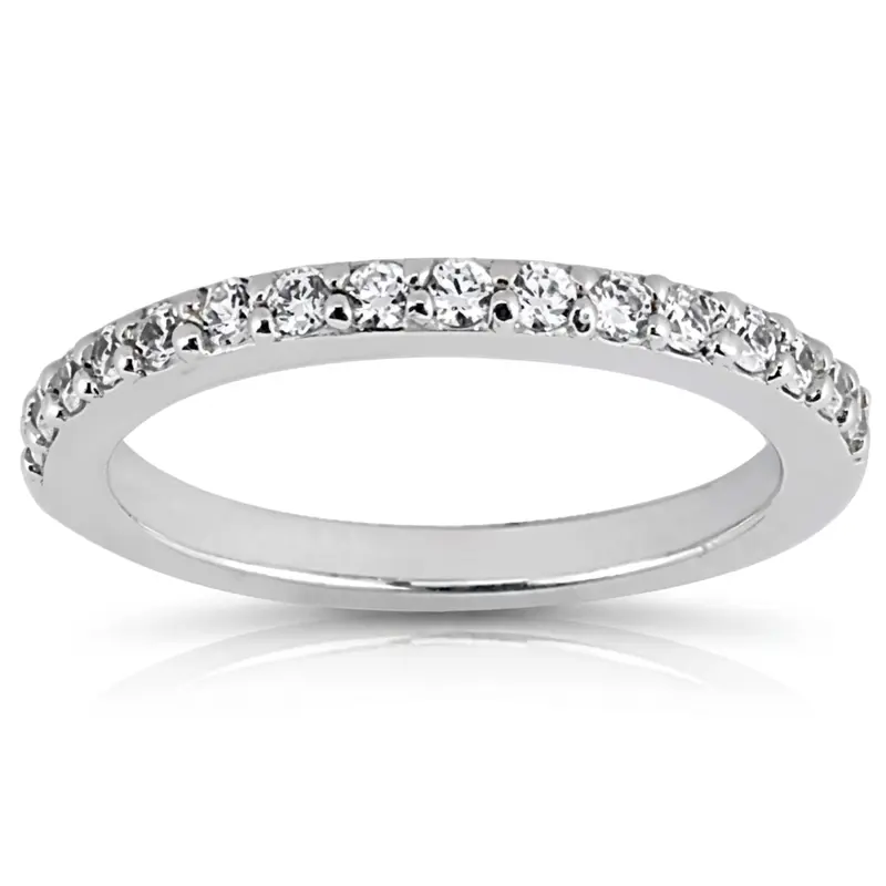 14K white gold Shared Prong Band 0.42 ct. tw. Diamond Bridal Ring - alternate view 2
