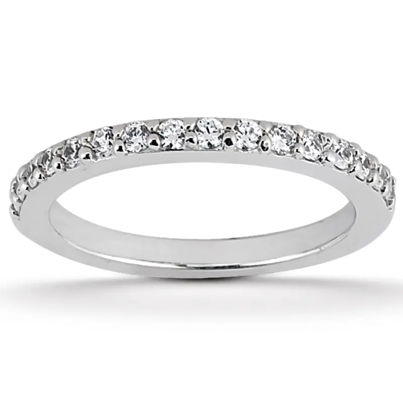 14K white gold Shared Prong Band 0.19 ct. tw. Diamond Bridal Ring - main view