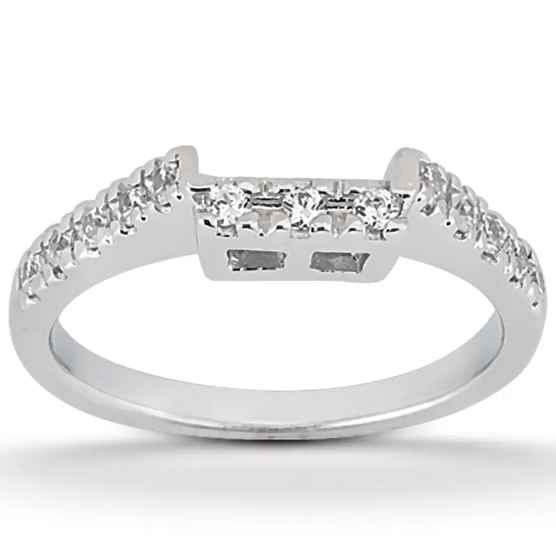 14K white gold Matching Band with 0.26 ct. for Diamond Bridal Ring - alternate view 2