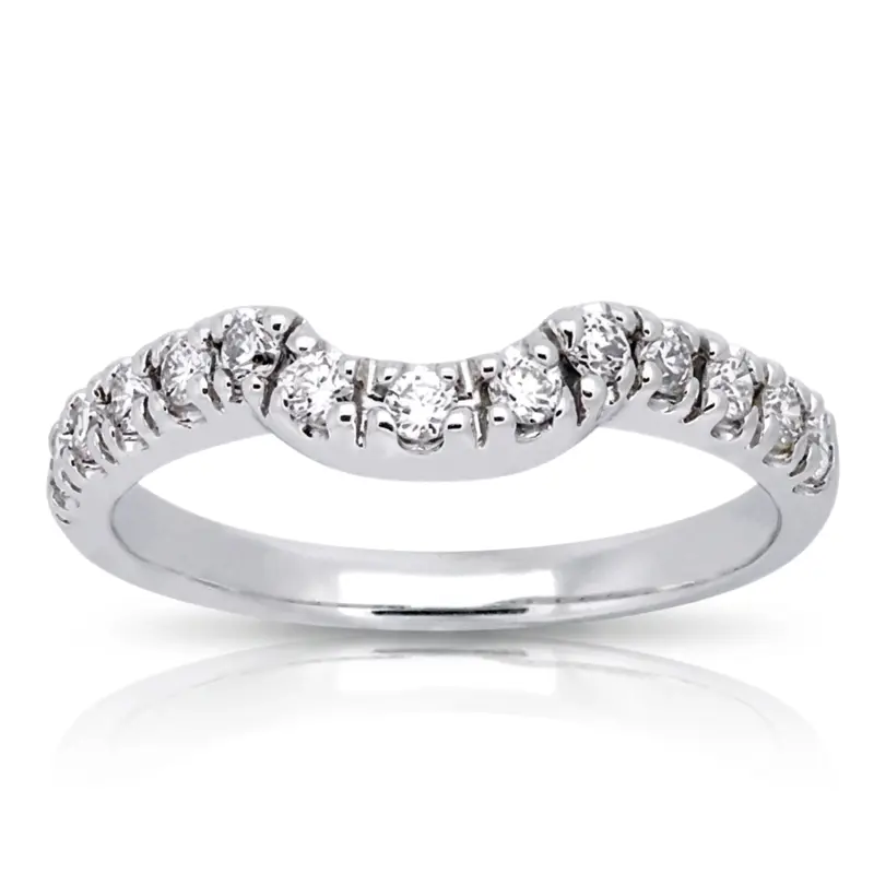14K white gold Matching band with 0.42 ct. tw For Diamond Bridal Ring - main view