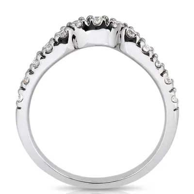 14K white gold Matching Band With 0.35 ct. tw. for Diamond Bridal Ring - alternate view 3 thumbnail