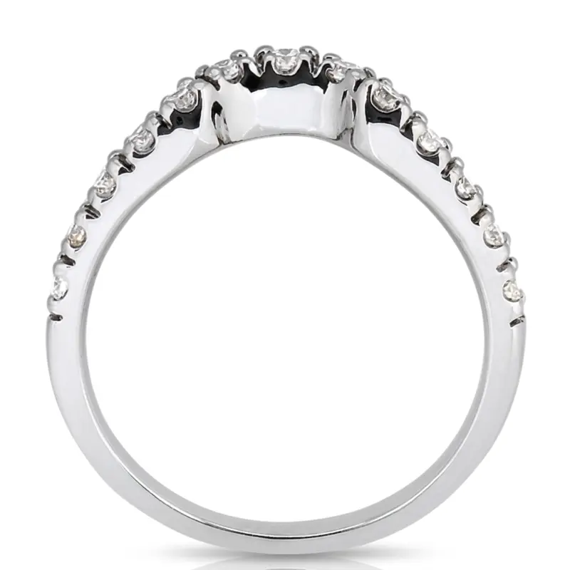 14K white gold Matching Band With 0.35 ct. tw. for Diamond Bridal Ring - alternate view 3