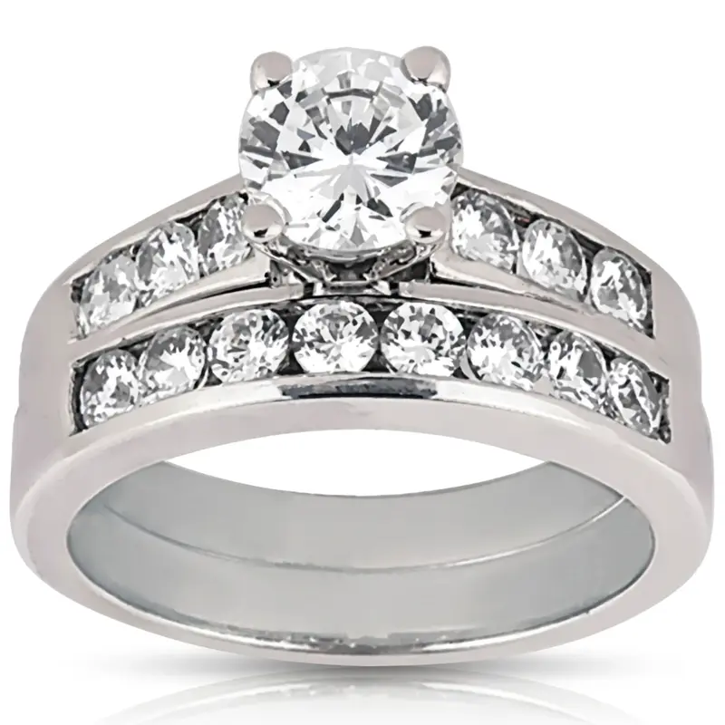 14K white gold Diamond Bridal Ring (0.80 ct. tw.) 1 - alternate view 4