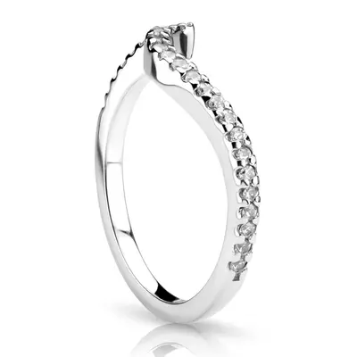 18K white gold Diamond Matching Band(1/5 ct. tw.) - alternate view 5 thumbnail
