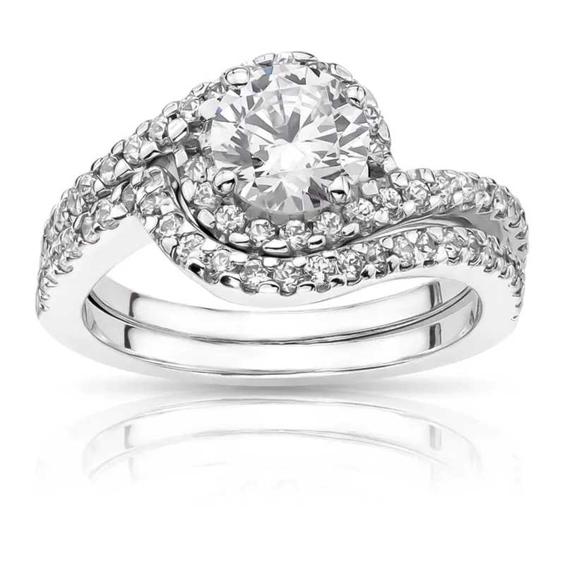 18K white gold Diamond Matching Band(1/5 ct. tw.) - alternate view 4