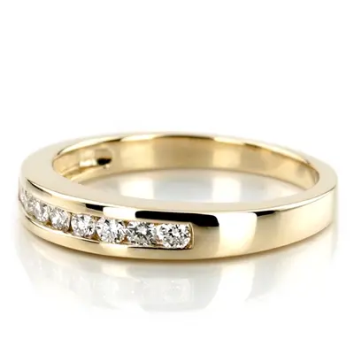 Crafted Channel Set Round Diamond Band (1/4 ct. tw.) alternate view