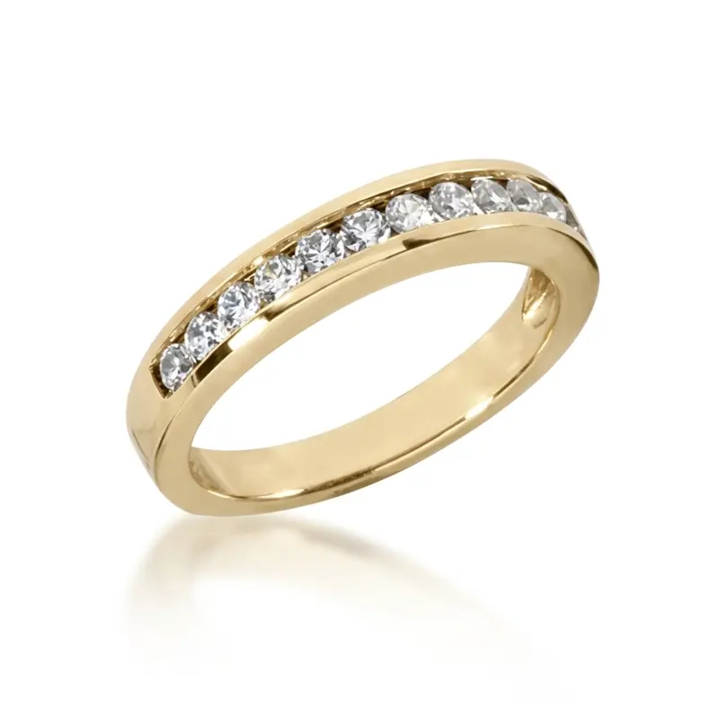 14K white gold Classic Channel 0.40 ct Diamond Bridal Band - alternate view 2