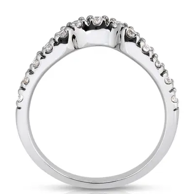 14K white gold Curved Matching Band 0.28 ct. tw. for Diamond Bridal Ring - alternate view 3 thumbnail