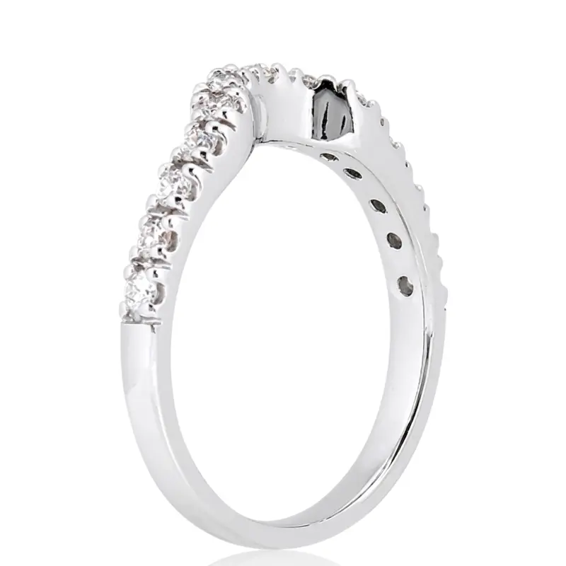 14K white gold Matching Band with 0.325 ct. tw. for Diamond Bridal Ring - alternate view 3