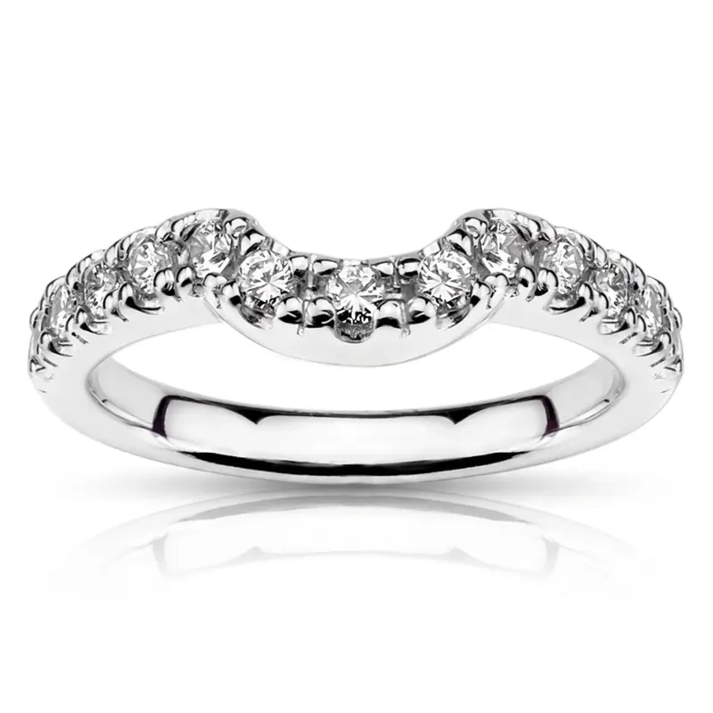 18K white gold Matching band With 0.33 ct. tw. for Diamond Bridal Ring - main view