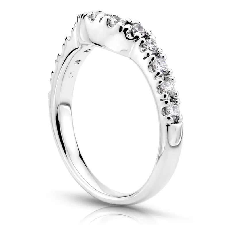 18K white gold Matching band With 0.33 ct. tw. for Diamond Bridal Ring - alternate view 6