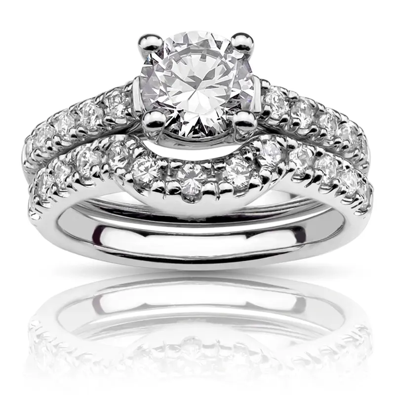 18K white gold Matching band With 0.33 ct. tw. for Diamond Bridal Ring - alternate view 5