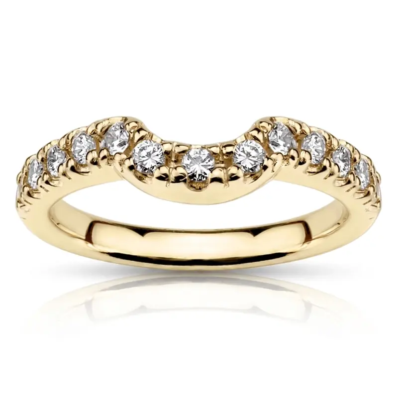 18K white gold Matching band With 0.33 ct. tw. for Diamond Bridal Ring - alternate view 2