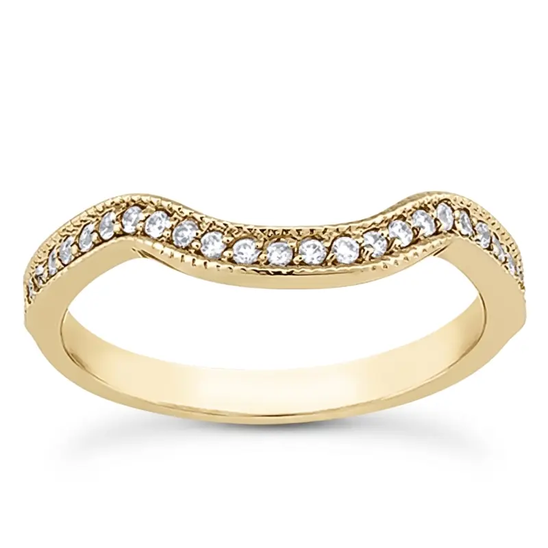 14K white gold Minimal Diamond Matching Band ( 0.18 ct. tw ) - alternate view 5