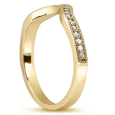 14K white gold Minimal Diamond Matching Band ( 0.18 ct. tw ) - alternate view 6 thumbnail