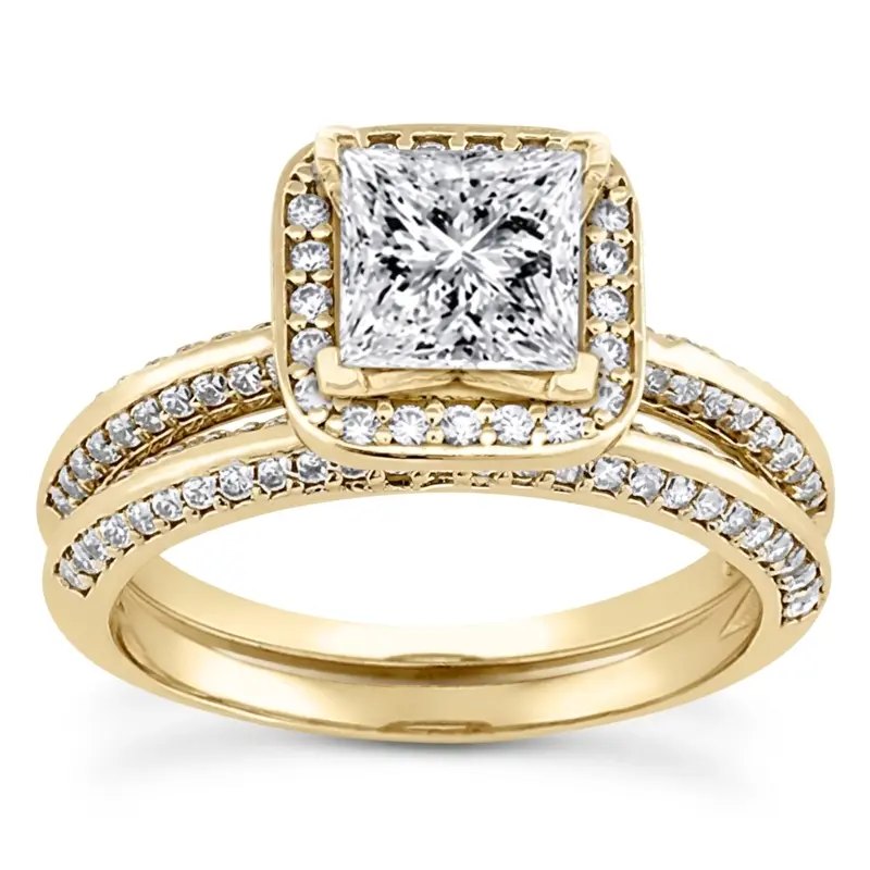 14K white gold Sleek Prong-Set Diamond Matching Band (1/4 ct. tw.) - alternate view 4