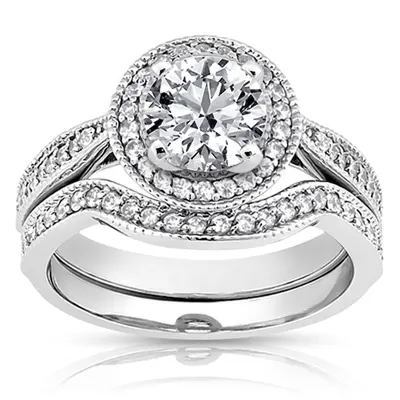 14K white gold Minimal Diamond Matching Band ( 0.18 ct. tw ) - alternate view 3 thumbnail