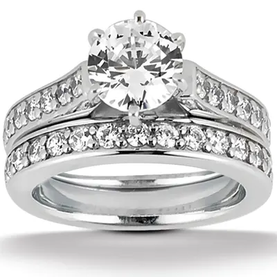 platinum 0.30 ct. Diamond Bridal Ring 2 - alternate view 4 thumbnail