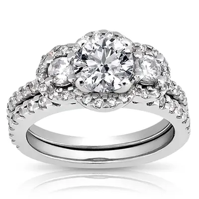 14K white gold 0.25 ct. Diamond Bridal Ring 1 - alternate view 5 thumbnail