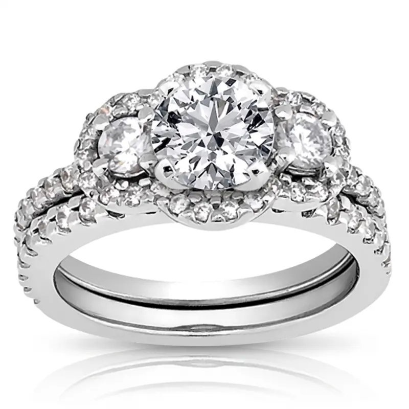 14K white gold 0.25 ct. Diamond Bridal Ring 1 - alternate view 5