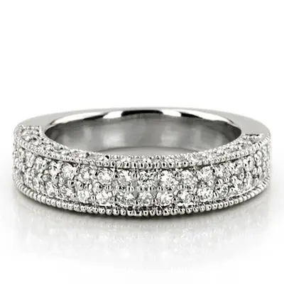 Fancy Double Row Diamond Wedding Ring (1.05 ct. tw.)