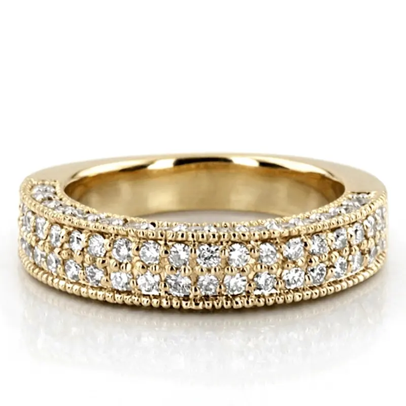 18K white gold Fancy Double Row Diamond Wedding Ring (1.05 ct. tw.) - alternate view 2