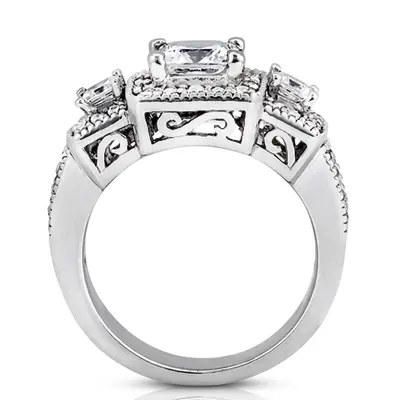 14K white gold 0.92ct Combination Stone Diamond Fancy Ring - alternate view 3 thumbnail