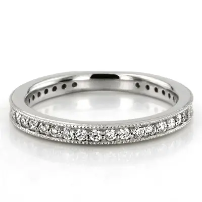 Pave Set Anniversary Band With Migrain Edge (1/3 ct. tw.)