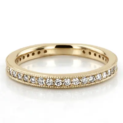 Pave Set Anniversary Band With Migrain Edge (1/3 ct. tw.) alternate view