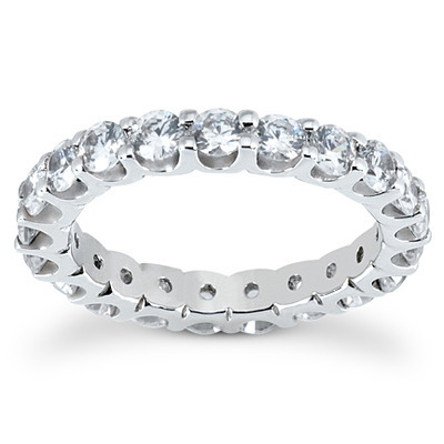 1.90 ct. Round Cut Diamond Eternity Wedding Band thumbnail 1