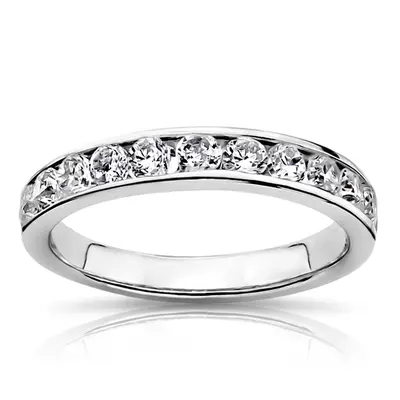 18K white gold Channel Set Diamond Anniversary Band (0.75ct. tw.) - alternate view 6 thumbnail