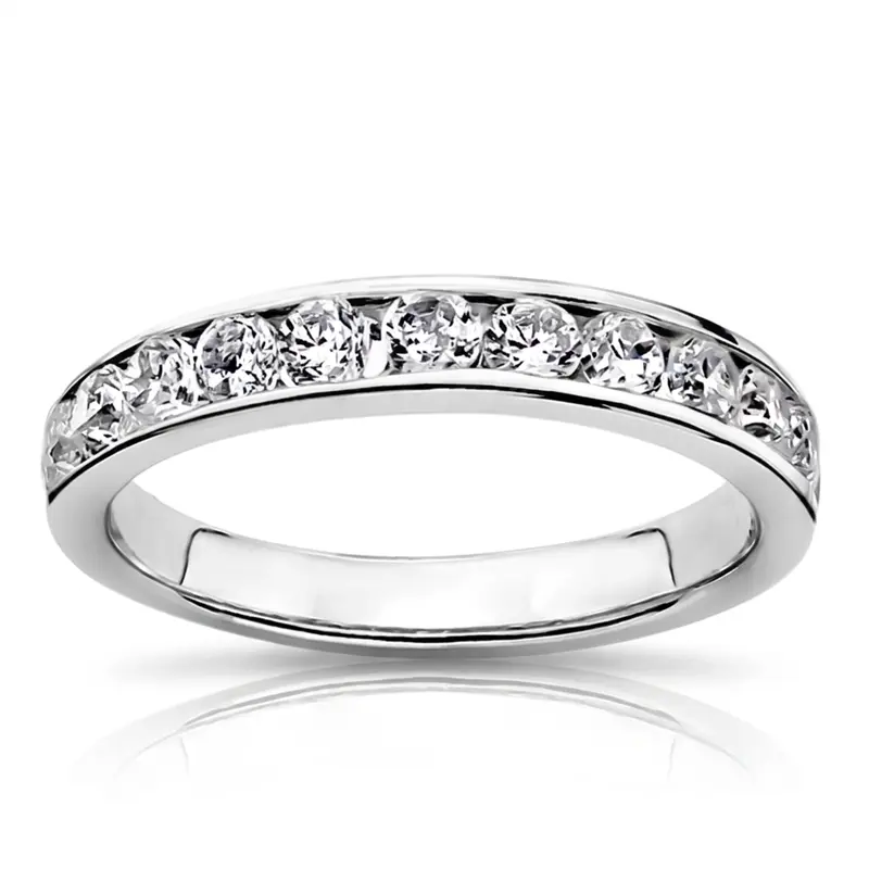 18K white gold Channel Set Diamond Anniversary Band (0.75ct. tw.) - alternate view 6