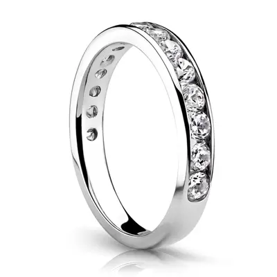 18K white gold Channel Set Diamond Anniversary Band (0.75ct. tw.) - alternate view 4 thumbnail