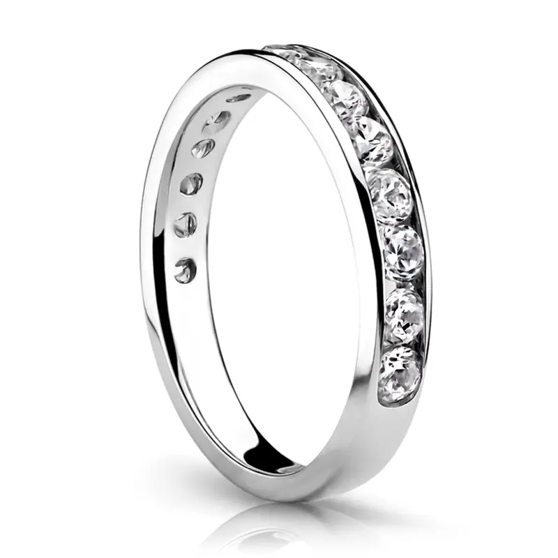 18K white gold Channel Set Diamond Anniversary Band (0.75ct. tw.) - alternate view 4
