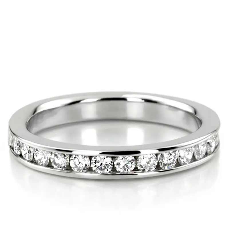 18K white gold Channel Set Diamond Anniversary Band (0.75ct. tw.) - main view